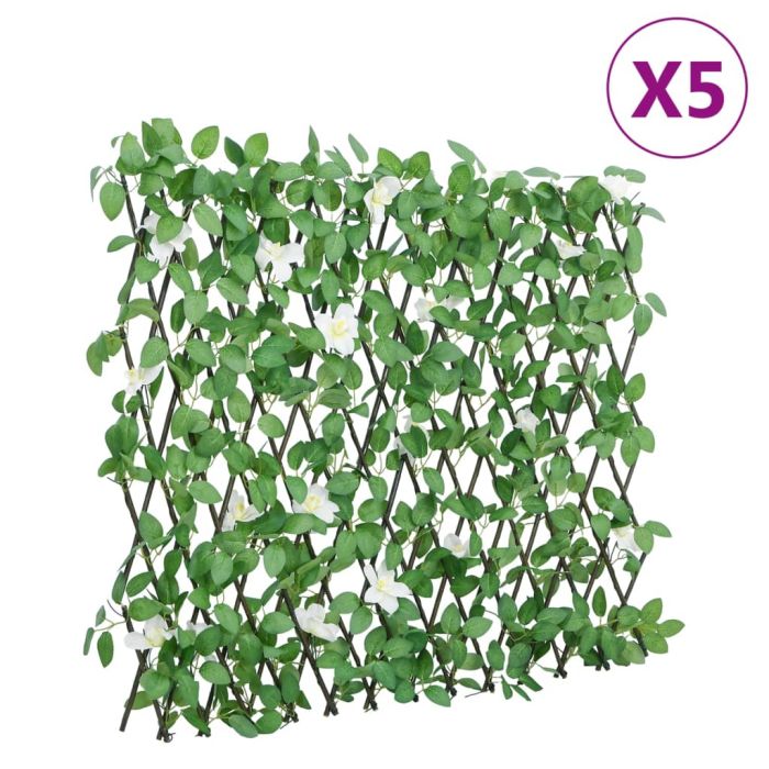 Artificial Ivy Trellis Expandable Green 5 pcs 186x30 cm