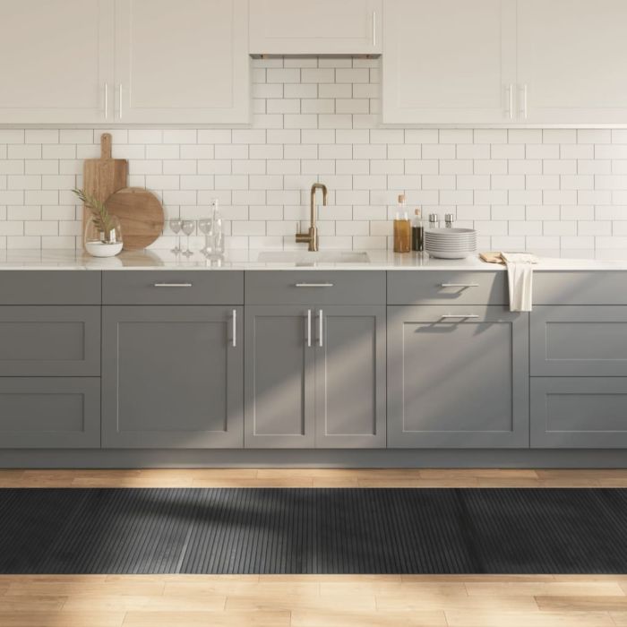 Rug Rectangular Grey 80x400 cm Bamboo