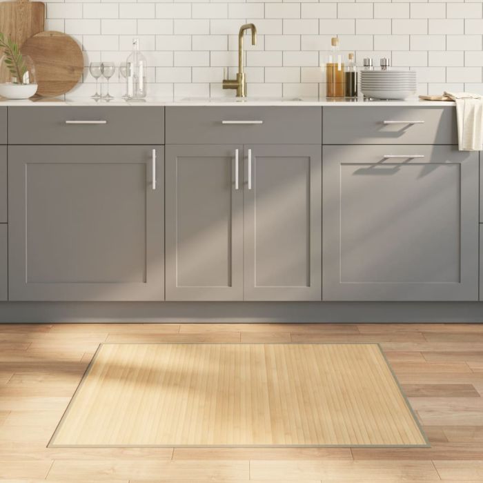 Rug Rectangular Light Natural80x100 cm Bamboo