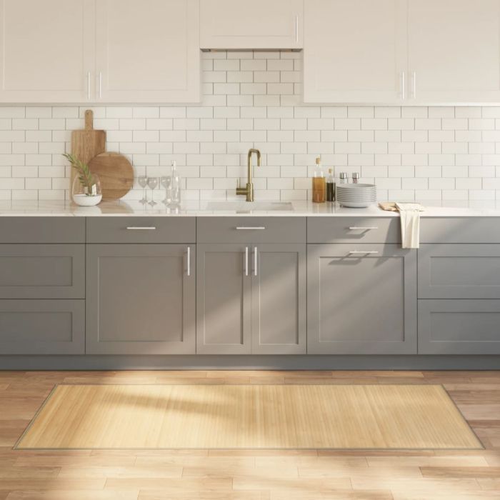 Rug Rectangular Light Natural80x200 cm Bamboo