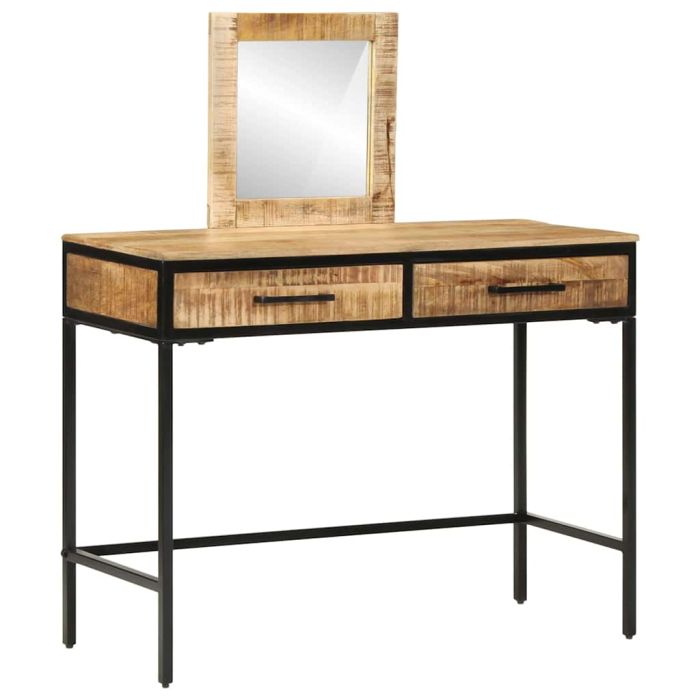 Dressing Table 100x40x75/120 cm Solid Wood Rough Mango