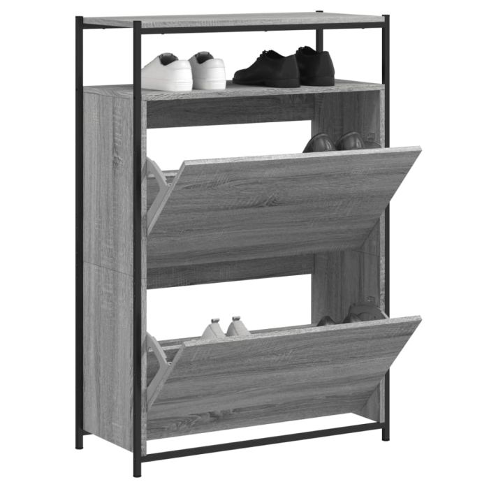 Shoe Cabinet Grey Sonoma 75x34x112 Engineered Wood