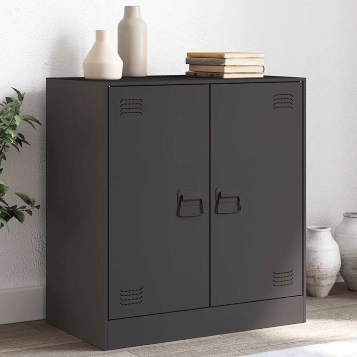 Sideboard Black 67x39x73 cm Steel - vid-841673