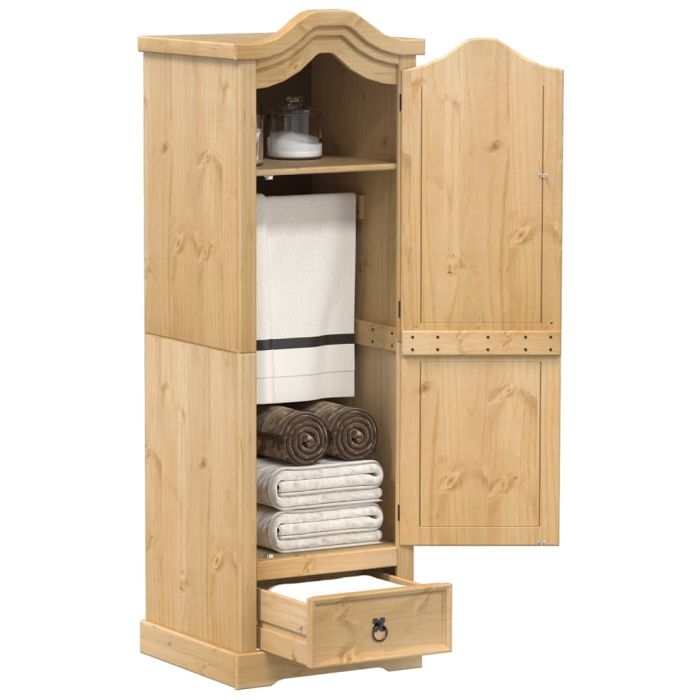 Wardrobe Corona 55x52x170 cm Solid Wood Pine - vid-4002765