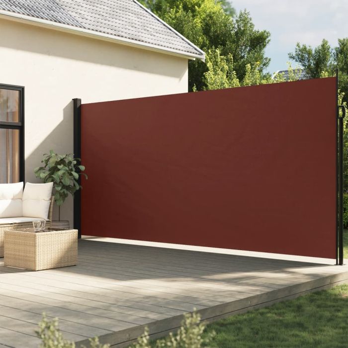 Retractable Side Awning Brown 200x500 cm