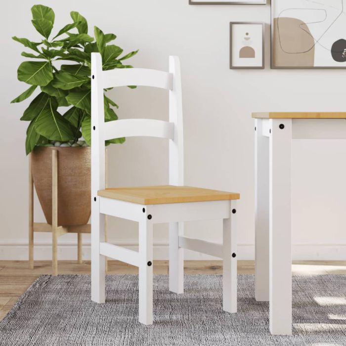 GLUHAL Dining Chairs 2 pcs 40x46x99 cm Wooden - White
