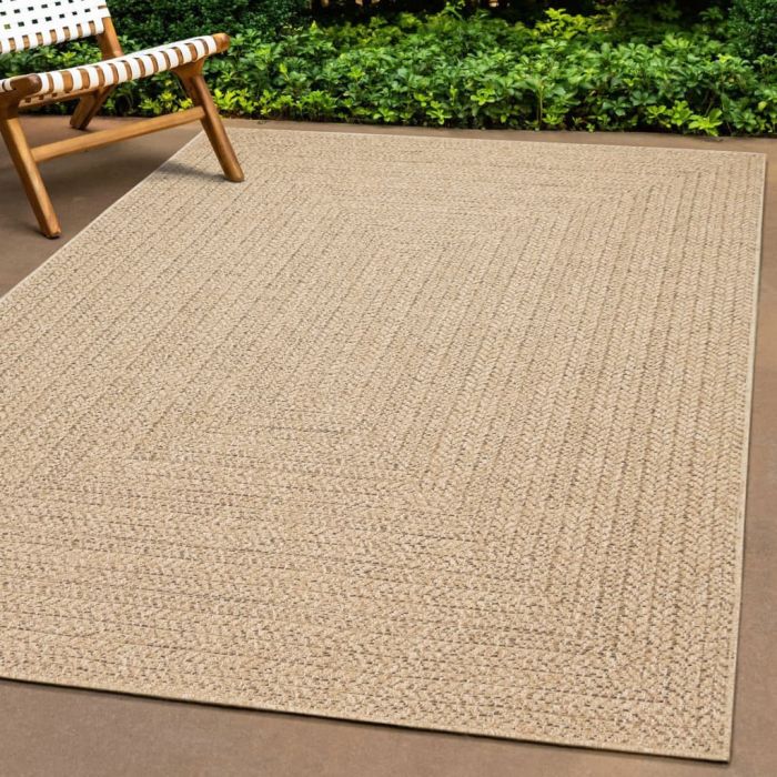 Rug ZIZUR 60x110 cm Jute Look Indoor and Outdoor - vid-4006150