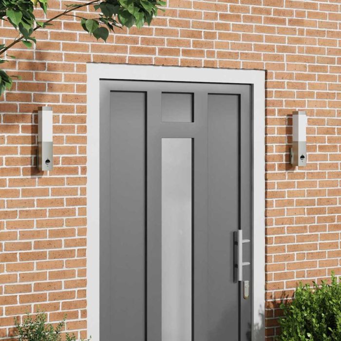 TONGLEN Outdoor Wall Light 2 pcs 10.5x6x33 cm - Silver