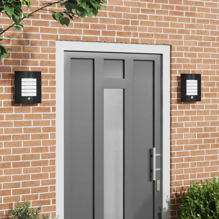TONGLEN Outdoor Wall Light 2 pcs 23.5x9x26 cm - Black
