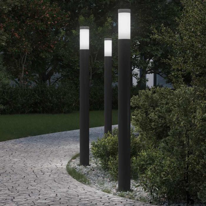 TONGLEN Bollard Lights 3pcs 110 cm Stainless IP44 Steel