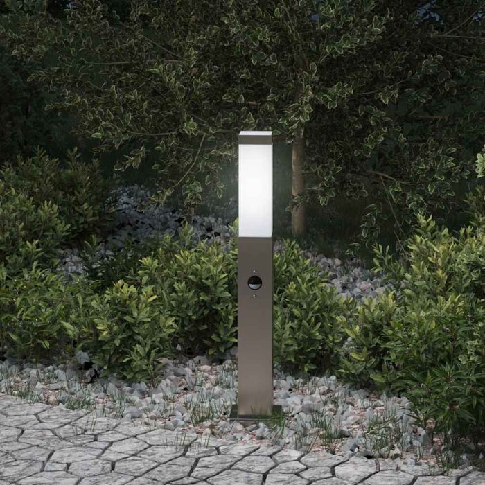 TONGLEN Bollard Light with Sensor 50 cm Stainless IP44 Steel
