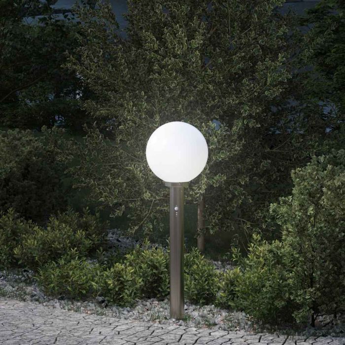 TONGLEN Bollard Light with Sensor 80 cm Stainless IP44 Steel