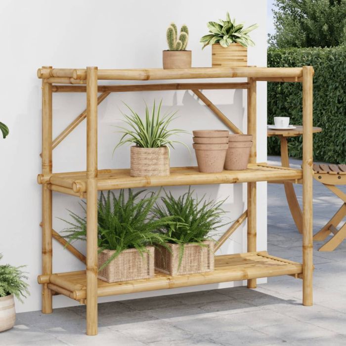 CARHAL 3-Layer Shelf 100x40x90 cm Bamboo