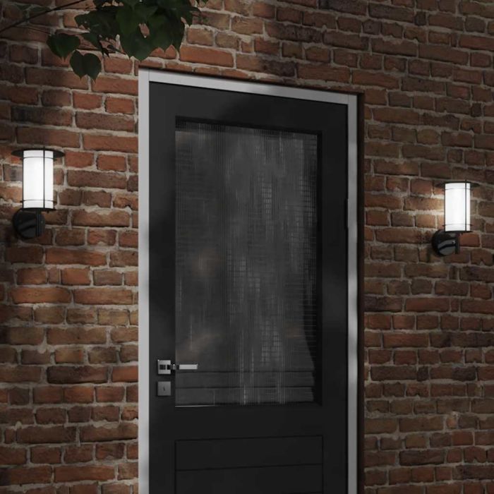 CRBURY Outdoor Wall Light Stainless Steel - Black