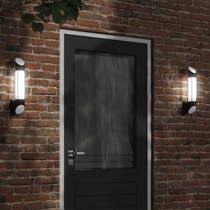 CRBURY Outdoor Wall Light Stainless Steel - Black
