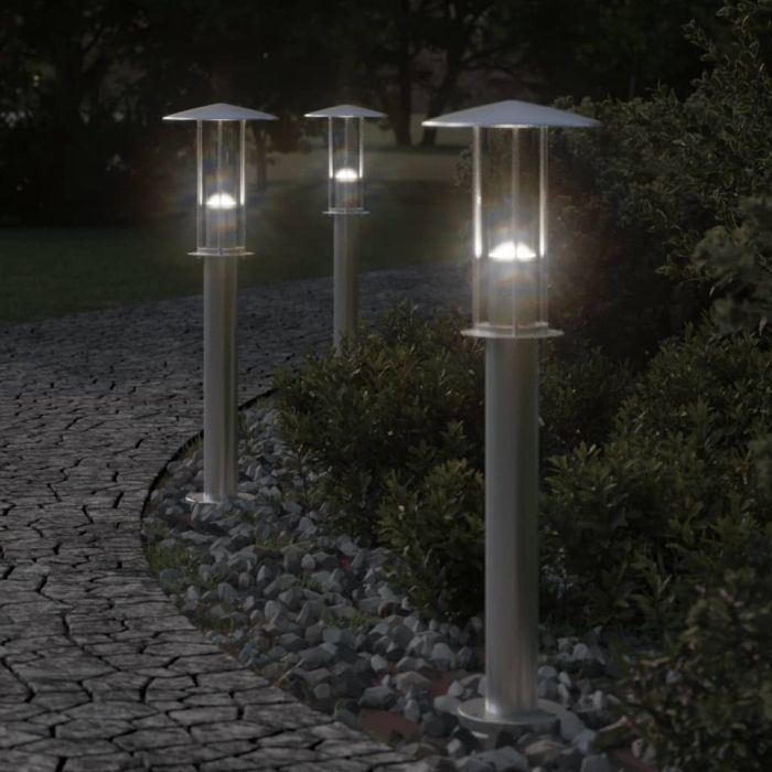 BAPARK Outdoor Floor Lamp 60 cm Stainless Steel - Silver