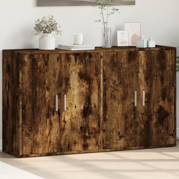 Sideboards 2 Pieces Smoked Oak 60x31x70 cm Engineered Wood