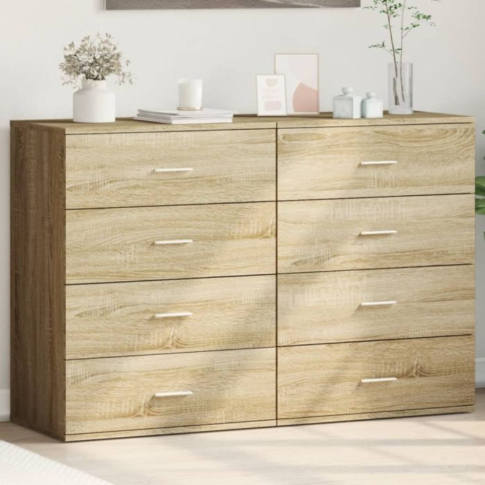 Sideboards 2 Pieces Sonoma Oak 60x39x80 cm Engineered Wood
