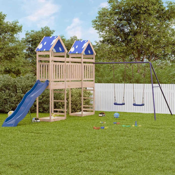 CAOMERE Outdoor Playset Solid Wood - Pine