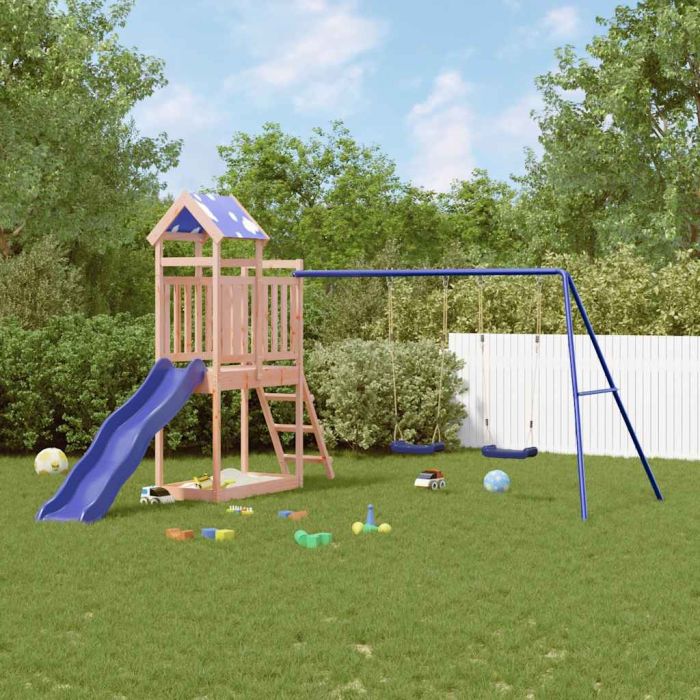 CAOMERE Outdoor Playset Solid Douglas Wood