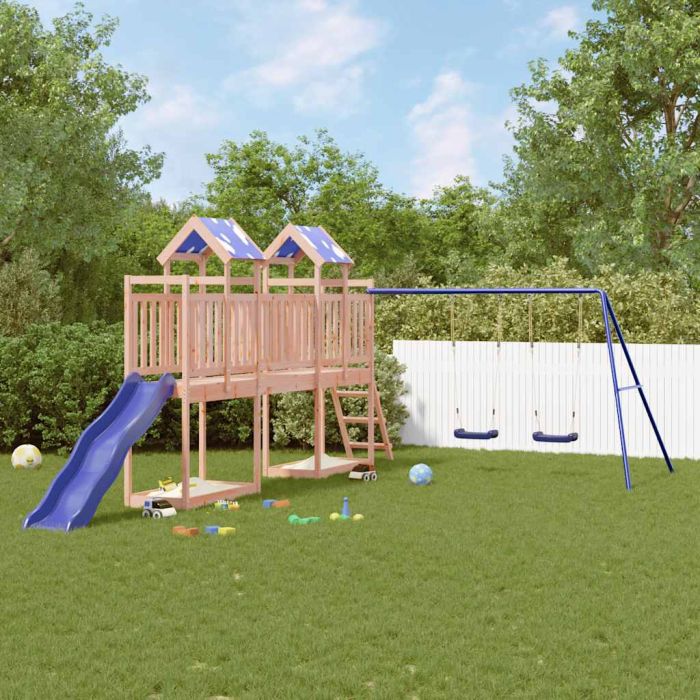 CAOMERE Outdoor Playset Solid Douglas Wood