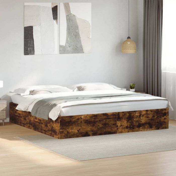 Bedframe Smoked Oak 200x200cm