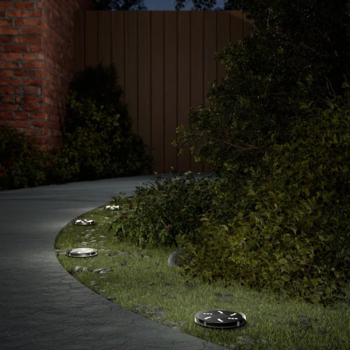 OSWOD Solar Ground Lights with Ground Spikes Outdoor 4 pcs Warm - White
