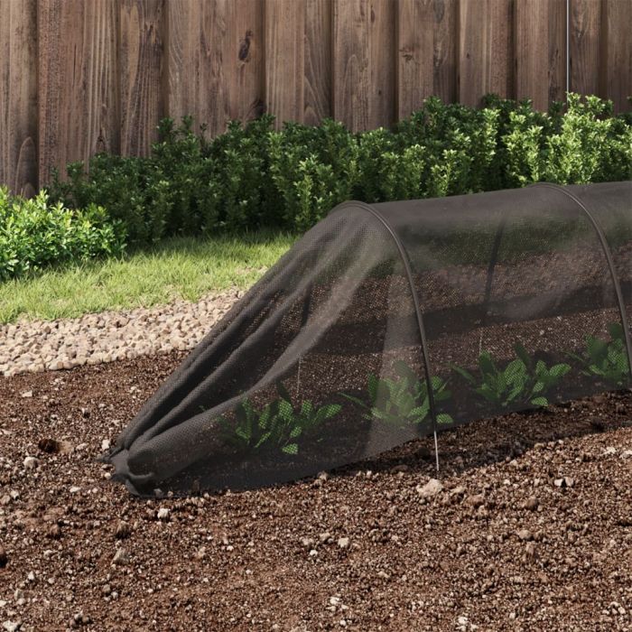 PLSCOVE Netting Tunnels 3 pcs and Polyethylene Steel - Black