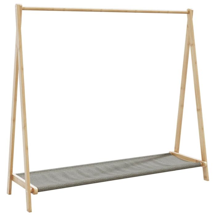 Clothes Rack with Shelves 106x34x102 cm Bamboo