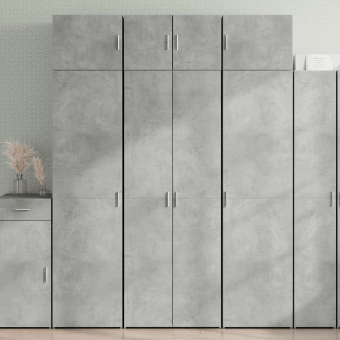 Storage Cabinet Concrete Grey 70x42.5x225 cm Engineered Wood - vid-3281325