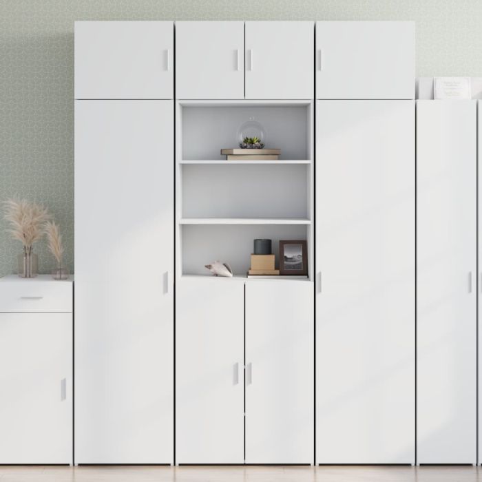 Highboard White 70x42.5x185 cm Engineered Wood - vid-3281371