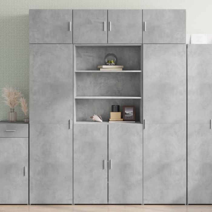 Highboard Concrete Grey 80x42.5x185 cm Engineered Wood