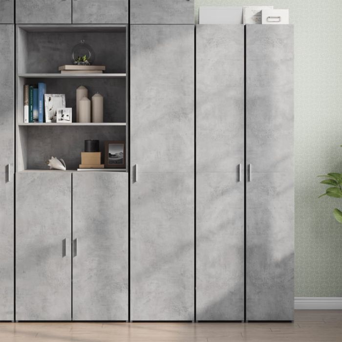 Highboard Concrete Grey 40x42.5x185 cm Engineered Wood - vid-3281402