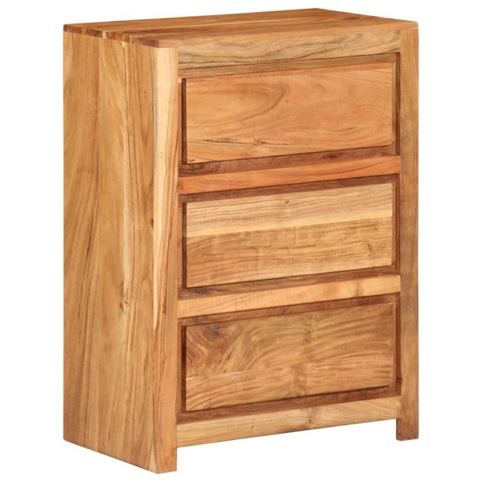 NOUPLAS Oak Finish Chest of Drawers - Medium-sized, 3 Drawers