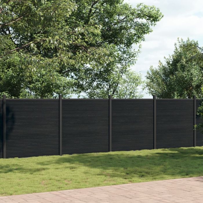 Fence Panel Grey 1045x186 cm WPC