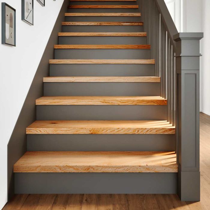 Stair Treads 4 Pieces Light Brown 100x25x2 cm Solid Wood Oak