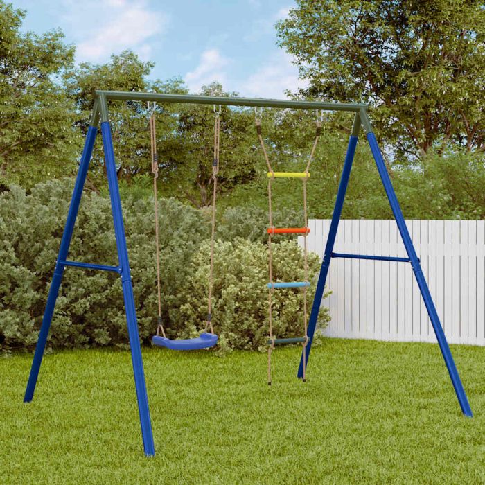 Outdoor Swing Set with Swing and Ladder