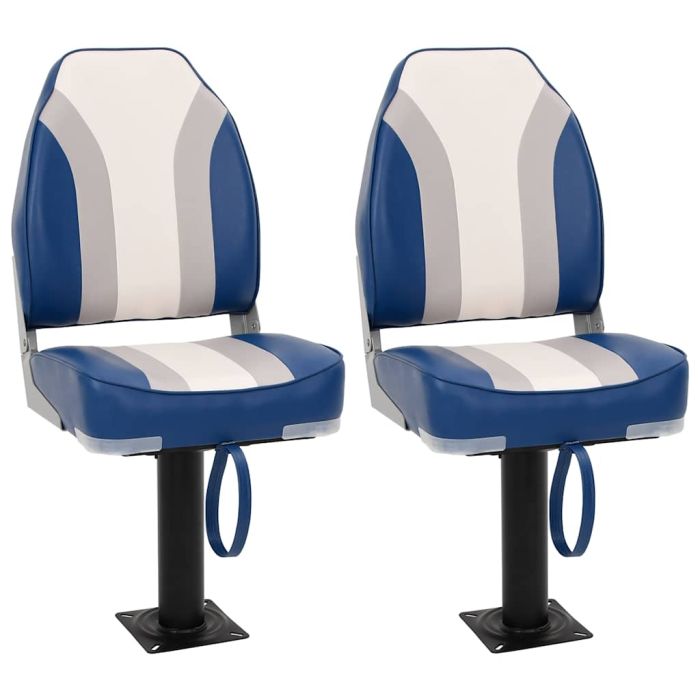 4 Piece Foldable Boat Seat Set High Backrest