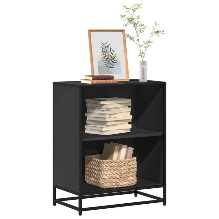 Book Cabinet Black 60x35x76 cm Engineered Wood