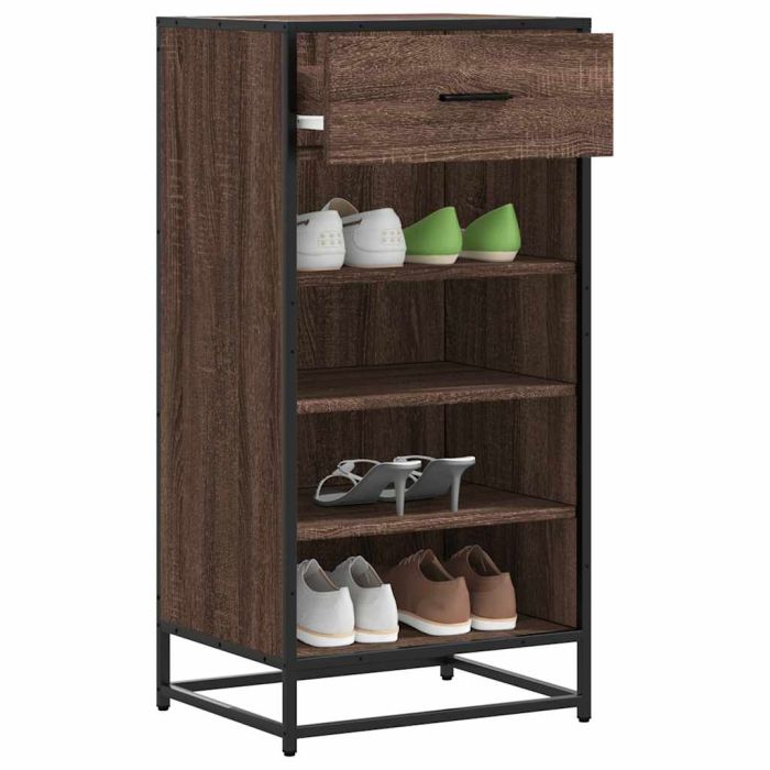 OUTLAW Tall Shoe Rack Brown Oak