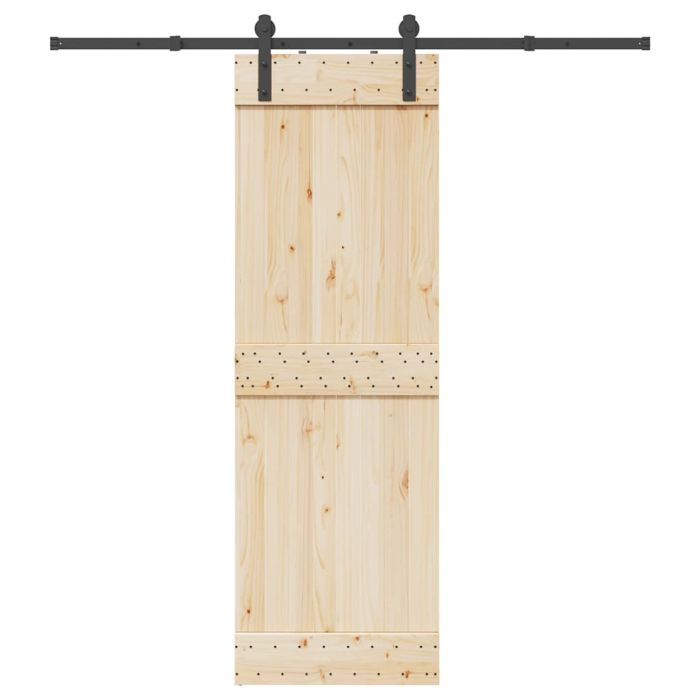 Sliding Door Hardware Kit 200 cm Steel Black