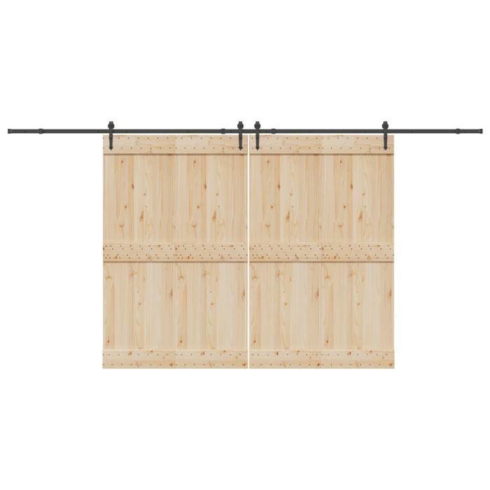 Sliding Door Hardware Kit 427 cm Steel Black