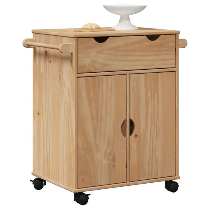 Kitchen Trolley OTTA 59x45x80 cm Solid Wood Pine