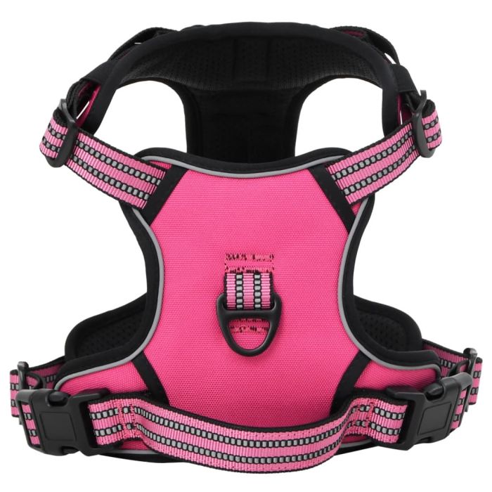 Dog Harness with Lead & Collar Adjustable Pink S