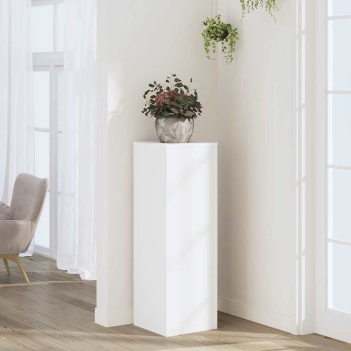 BEOAK Plant Stand 33x33x100 cm Wooden - White
