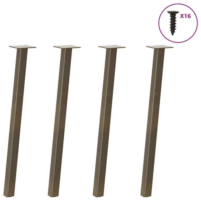 Coffee Table Legs 4 pcs Natural Steel 72 cm Steel