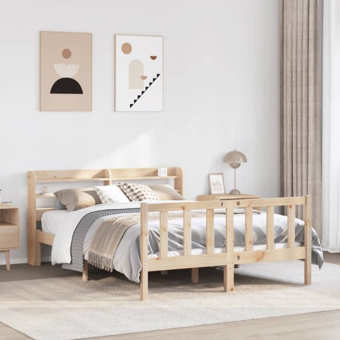 Bedframe 140x190cm Solid Wood Pine