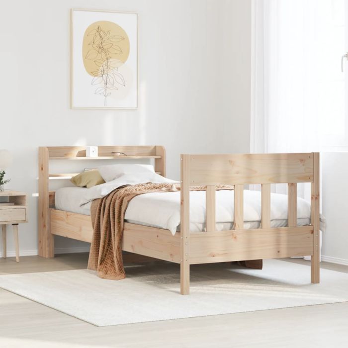 Bedframe 75x190cm Small Single Solid Wood Pine