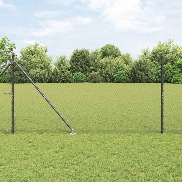 Hexagon Fence Grey 1.2x10 m Steel