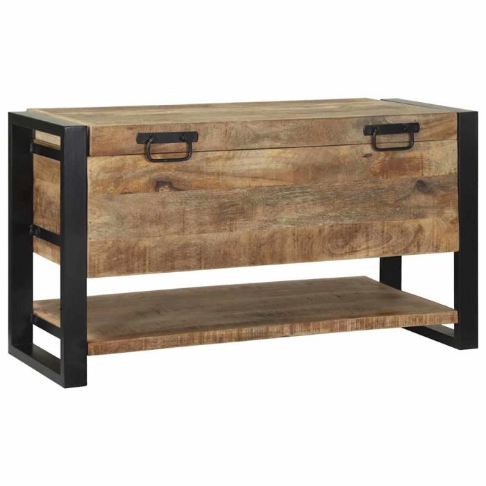 Storage Box 80x35x45 cm Solid Rough Wood Mango